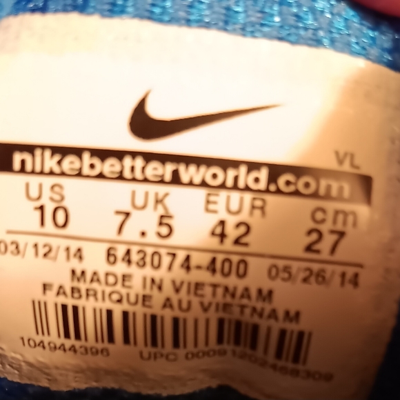 Nike "Wild Trail" Running Shoes (643074-400) Blue Clr Preowned Women's Size 10 - Picture 12 of 12